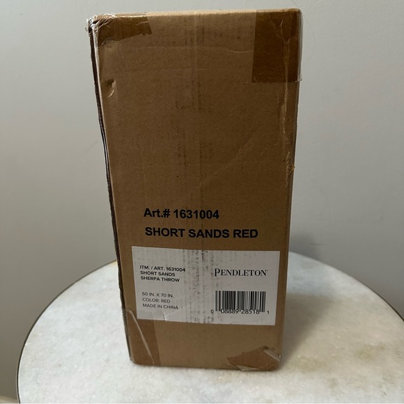 Pendleton Short Sands Red Sherpa Throw Blanket 70" x 50" New in Box Western Boho - Picture 3 of 4